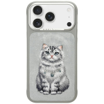 Nimmy Lucky Fashion Cat MagSafe dėklas iPhone 17 Pro Max pilkas