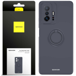 Spacecase Silikoninis dėklas su žiedu Xiaomi Mi 11T/11T Pro juodas