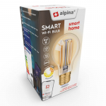 Alpina nutikas Wi-Fi LED-pirn, E27, 4,9 W, soe valge