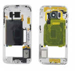 Vidinis korpusas Samsung G925F S6 Edge sidabrinis (žalias) su zumeriu ir &scaron;oniniais mygtukais originalus (service pack)