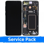 Ekranas skirtas Samsung G965 S9 Plus su rėmeliu / Midnight Black / (Service Pack)