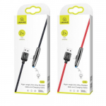 USB Kaabel USAMS "SJ362 - U34" Punane "Lightning" 120cm (90' corner / LED indicator)