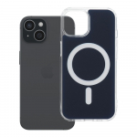 Case for iPhone 15 Clear Fusion Mag Cover compatible with MagSafe navy blue