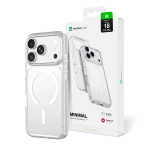 AmazingThing Minimal Mag p&otilde;rutuskindel &uuml;mbris 3 objektiivile mudelile iPhone 18 Pro Max, paelakinnitusega, &uuml;hildub MagSafe'iga &ndash; v&auml;rv: l&auml;bipaistev