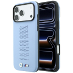 BMW M Blue Perfo Metal Logo MagSafe &uuml;mbris iPhone 18 Pro Max / 17 Pro Max &ndash; sinine