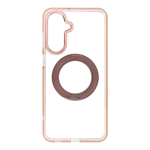 Case for Samsung A17 / A18 Frame Circle Stand compatible with MagSafe gold