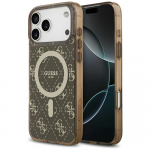 Guess IML 4G Background MagSafe &uuml;mbris jaoks iPhone 17 Pro brown