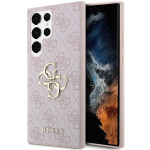 GUESS &uuml;mbris jaoks SAMSUNG S24 Ultra GUHCS24L4GMGPI (Leather 4G Metal Logo) roosa