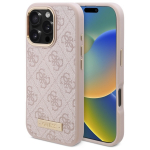 Guess 4G Logo Plate MagSafe &Uuml;mbris jaoks iPhone 16 Pro Max - roosa