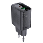 Acefast A78 Laadija Network GaN USB-A / USB-C PD 20W - must