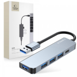 HUB Tech-Protect V0 5in1 USB-A - USB-A 3.0 / 3x USB-A 2.0 / USB-C - hall