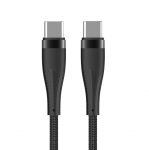 "Maxlife" MXUC-08 kabelis USB-C - USB-C 1,0 m 60W juodas nailonas
