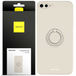 Spacecase Silikoninis dėklas su žiedu iPhone 7/8 Plus kaulo spalvos