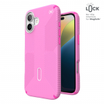 Speck Presidio2 Grip ClickLock & MagSafe &uuml;mbris seadmele iPhone 16 Plus, True Pink / Shocking Pink / White v&auml;rvitoonis