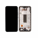 LCD ekranas suderinamas su Samsung A346 A34 5G su rėmeliu / Graphite / HQ