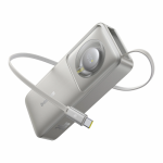 I&scaron;orinė baterija Baseus "Free2Pull" pilka 10000mAh 30W (PD) + integruotas "Type-C" laidas