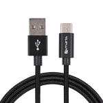 USB-A kuni USB-C kaabel RapidCord 2A, 2 m, must