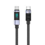 Orico LDC2C USB-C&ndash;USB-C PD kaabel LED-ekraaniga, 100 W, 480 Mbps, 2 m, 2 tk &ndash; must