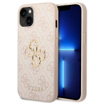 GUESS &uuml;mbris jaoks IPHONE 13 / 14 / 15 GUHCP14S4GMGPI (4G Big Metal Logo) roosa