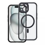 Dėklas telefonui &ndash; pilnai matinis magnetinis dėklas, suderinamas su MagSafe IPHONE 15, juodas