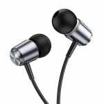 HOCO laidinės ausinės Jack 3,5 mm su mikrofonu M108 pilkos