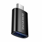 "Borofone" adapteris BV26C - C tipo USB adapteris - juodas