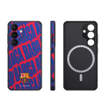 FC Barcelona dėklas Samsung Galaxy S25 magnetinis dėklas MagSafe OCFCBMCS25BC BC