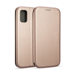 Beline Dėklas Book Magnetic Samsung A41 A4 rožinis auksinis
