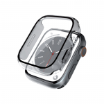 Crong Hybrid Watch Case integreeritud klaasiga kaitse&uuml;mbris Apple Watch 44 mm kellale, l&auml;bipaistev