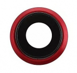 iPhone 8/SE 2020/SE 2022 kameros stikliukas su rėmeliu raudonas ORG