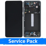 LCD Ekraan &Uuml;hildub Samsung G990 S21 FE 5G Koos Frame / Graphite / (Service Pack)