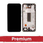 LCD ekranas suderinamas su Samsung A346 A34 5G su rėmeliu / Graphite / OEM