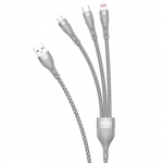 Dudao 3in1 USB kaabel Lightning / microUSB / USB Type C 65W 1.2m hall (L20X)