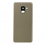 Tagakaas Samsung A530 A8 2018 auksinis (su kameros stikliuku) OEM