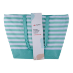 Alpina triibuline rannakott, 49.3 &times; 16 &times; 34 cm, t&uuml;rkiissinine ja valge