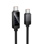 Cable USB C to USB C Hoco 3A 60W with Dpot Matrix LCD 1 m U154 black