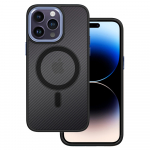 Tel Protect magnetinis anglies dėklas telefonui iPhone 15 Plus juodai violetinės spalvos