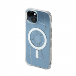 MagSafe Kingxbar PQY Crack Series silicone &uuml;mbris jaoks iPhone 15 - l&auml;bipaistev