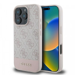 Guess 4G Bottom Stripe &Uuml;mbris jaoks iPhone 16 Pro Max - Roosa