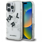 Karl Lagerfeld IML Sketched Graphic &Uuml;mbris jaoks iPhone 16 Pro - Clear