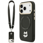 Karl Lagerfeld Big Strap Choupette Metal Logo MagSafe &Uuml;mbris jaoks iPhone 17 Pro Max - must