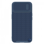 Nillkin Textured S &uuml;mbris iPhone 14-le, soomustatud kate koos kaamerakattega, sinine