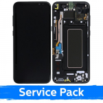 LCD Ekraan &Uuml;hildub Samsung G955 S8 Plus Koos Frame / Midnight Must / (Service Pack)