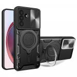 Hurtel &uuml;mbris toe ja liugkaamerakaitsega mudelile Samsung Galaxy A17 4G / A17 5G / A18 / A26 &ndash; must