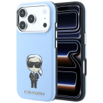 KARL LAGERFELD &uuml;mbris mudelile IPHONE 18 Pro/ 17 Pro &uuml;hildub MagSafe'iga (Smooth Ikonik Sketch) (v&auml;rv: helesinine)