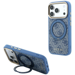 Guess 4G Classic Logo &uuml;mbris seadmele iPhone 18 Pro Max / 17 Pro Max, 360&deg; r&otilde;ngastoega, MagSafe-&uuml;hilduv &ndash; sinine