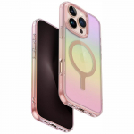 Uniq Iridescia Magclick Charging &Uuml;mbris jaoks iPhone 16 Pro - Roosa