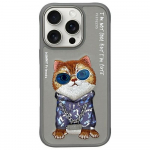 Nimmy Glasses Cool Cat &Uuml;mbris jaoks iPhone 16 Pro Max - Hall