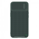 Nillkin Textured S &uuml;mbris iPhone 14-le, soomustatud kate koos kaamerakattega, roheline