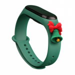 Rihm Xmas Xiaomi Mi Band 3 / 4 j&otilde;uludeks Silikoonist k&auml;epael koos kellaga - tumeroheline